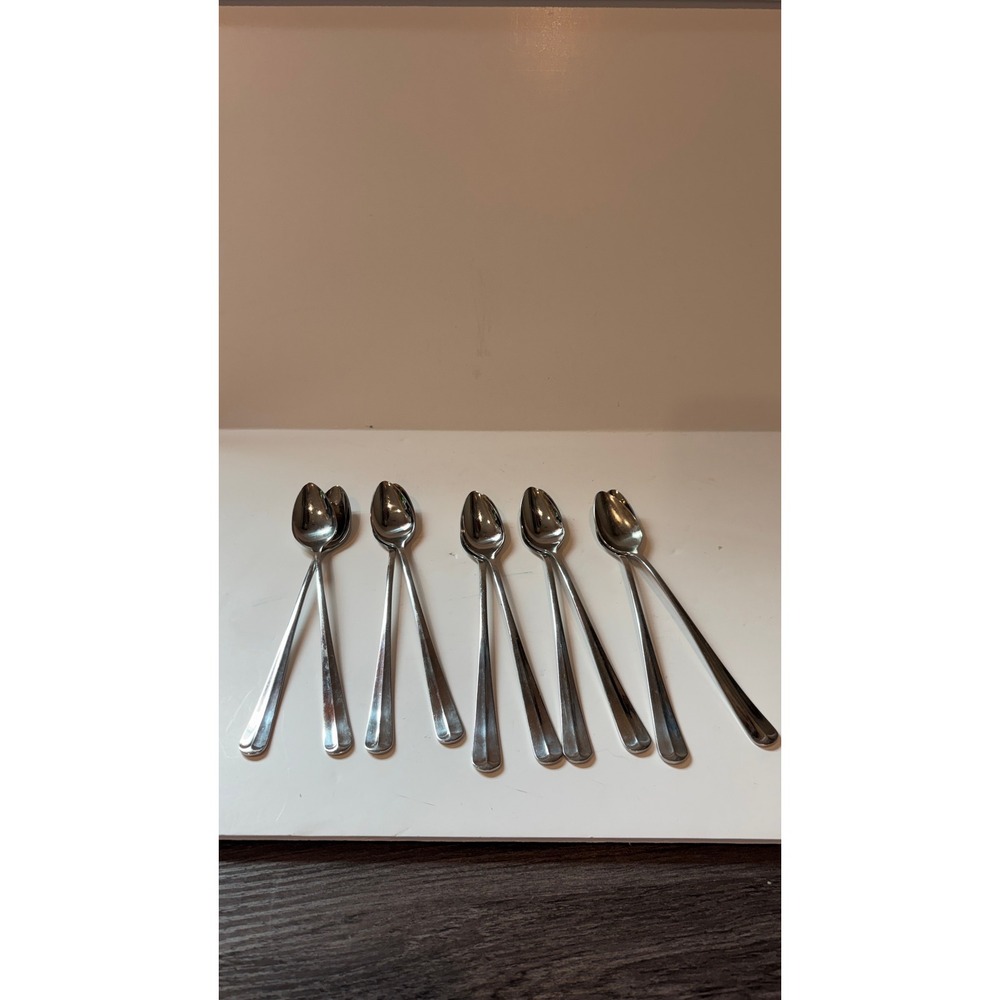 Retroneu 18/8 Stainless Steel Iced Tea Spoons Set of 8 Long Handle Korea 7.5"